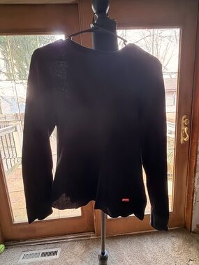 Supreme Black Long Sleeve Knit Sweater